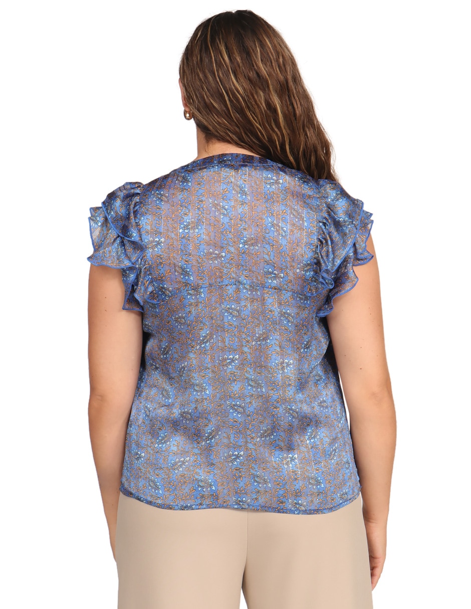 Blusa manga corta para mujer 6