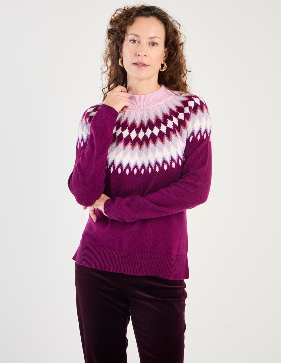 Suéter cuello redondo para mujer
