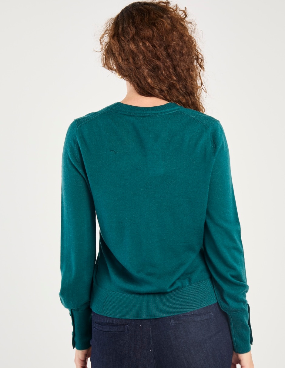 Suéter cuello v para mujer 2