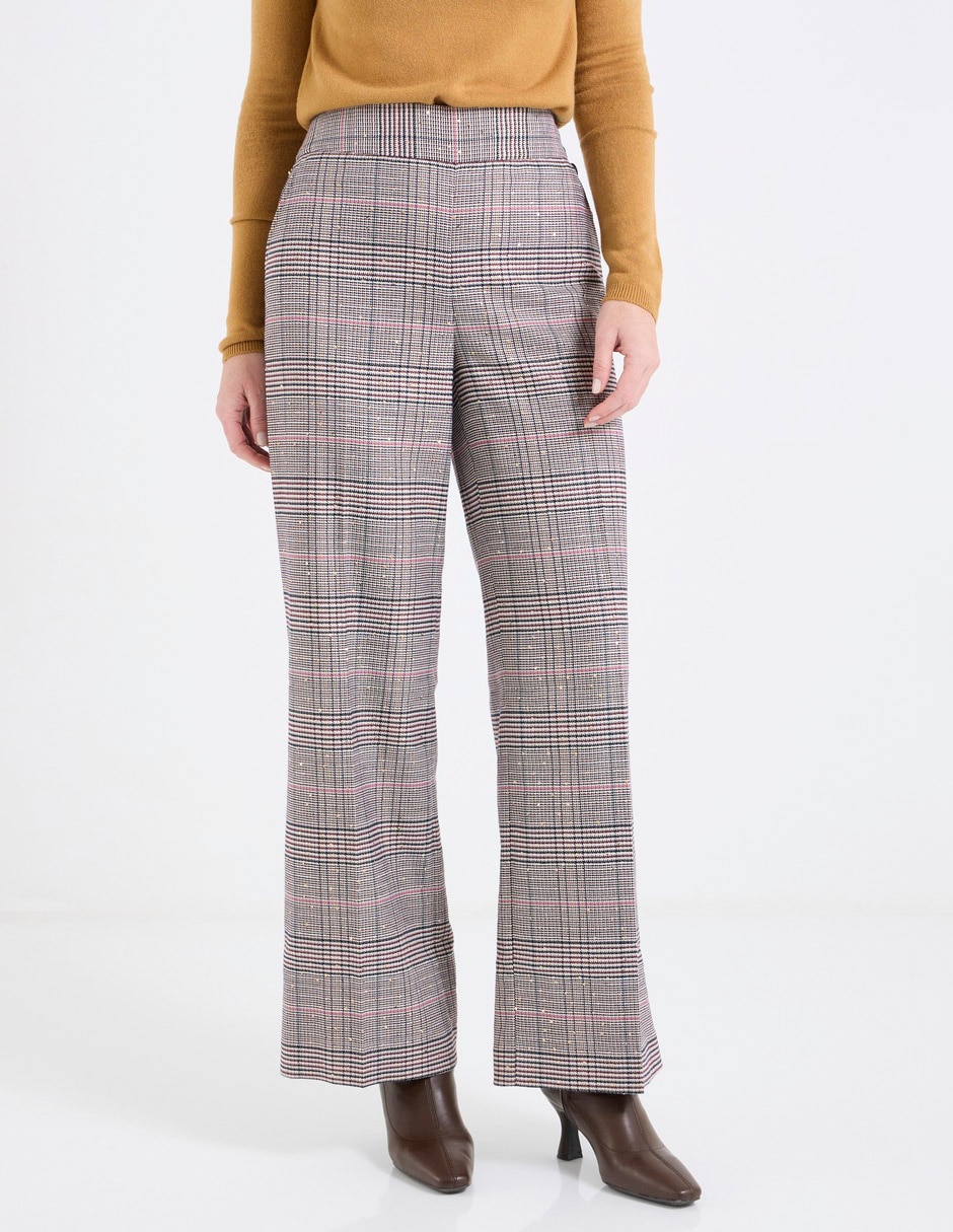 Pantalón de vestir wide leg para mujer