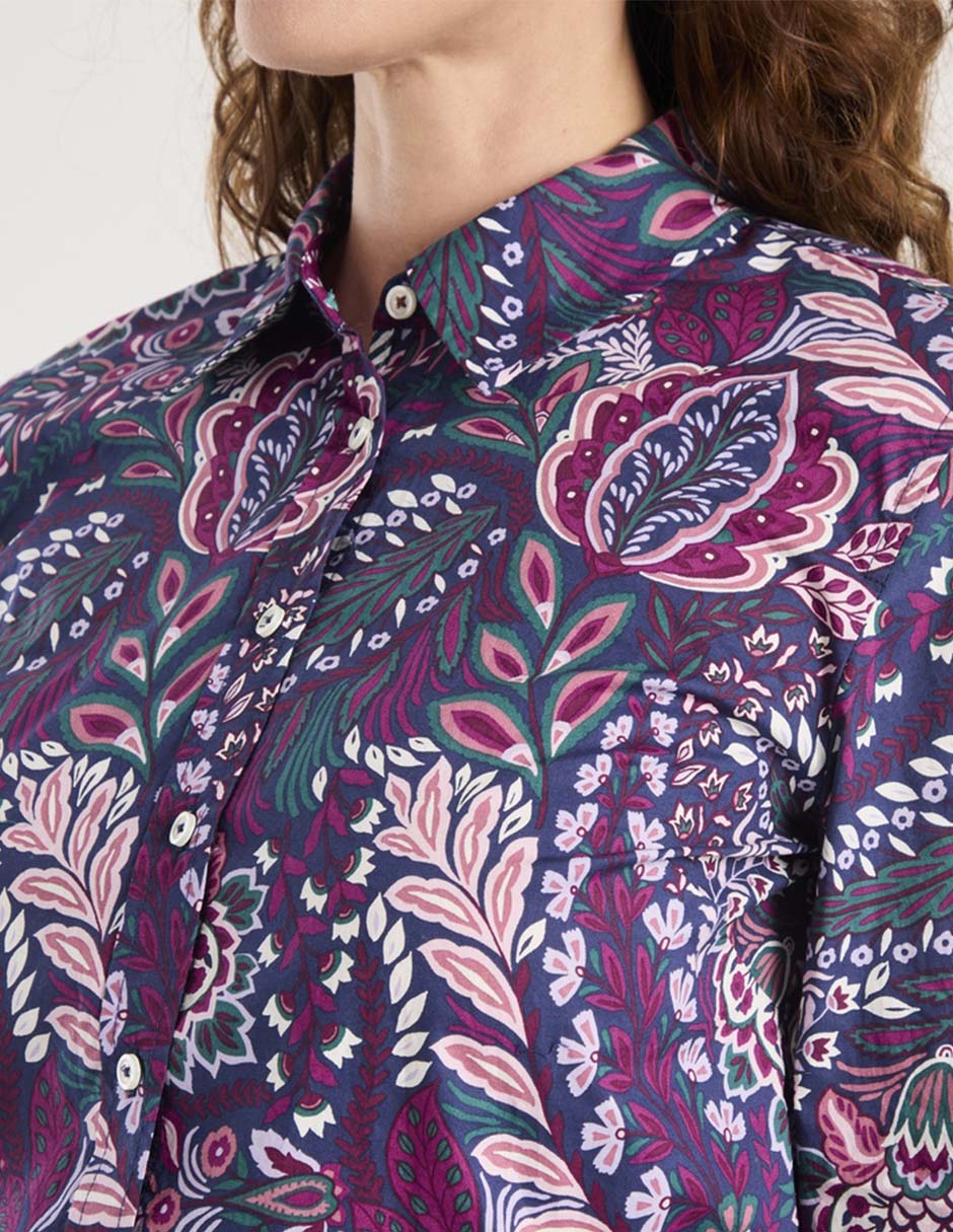 Blusa camisera manga larga para mujer 4