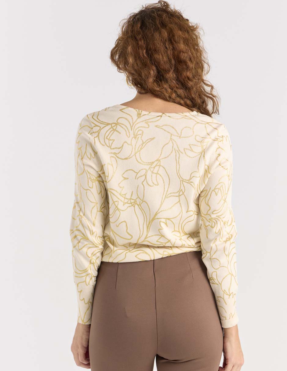 Suéter cuello v para mujer 2