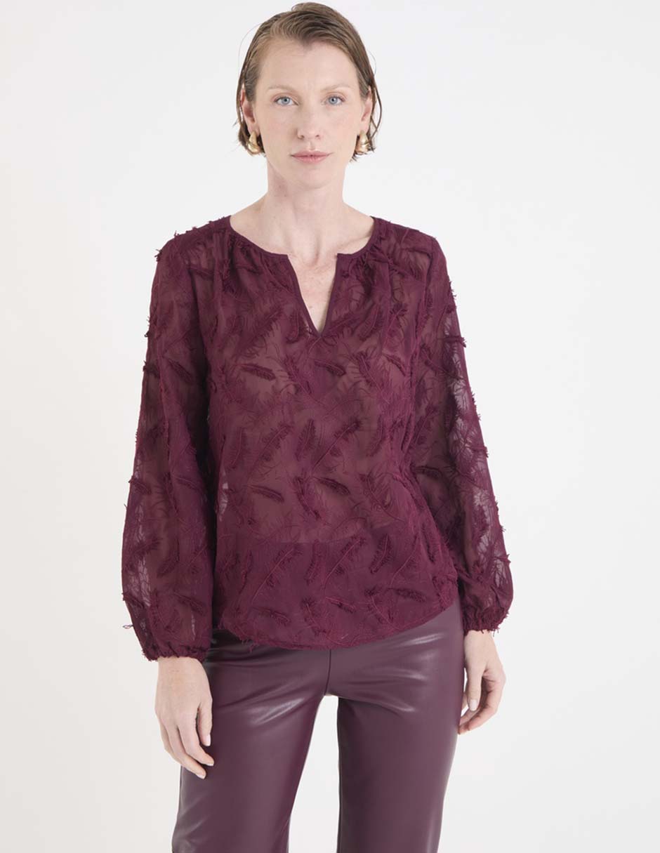 Blusa manga larga para mujer