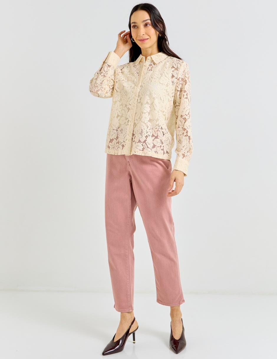 Blusa camisera manga larga para mujer 3