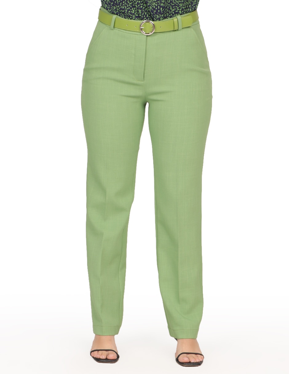 Pantalón regular slim para mujer