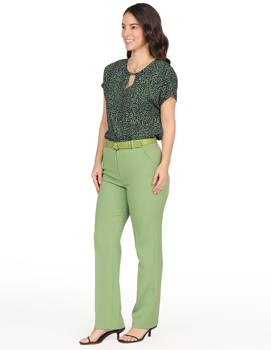 Pantalón regular slim para mujer 2
