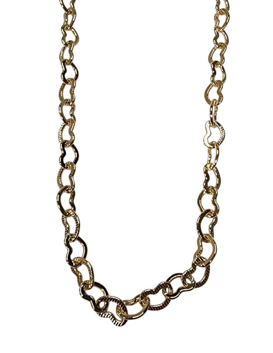 Collar de corazón Amor de oro laminado 14 K