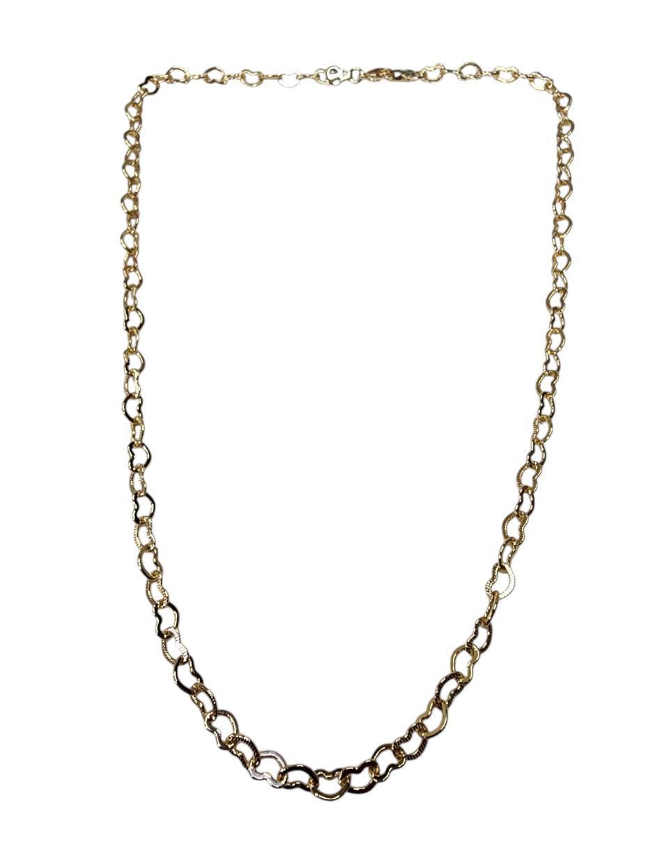 Collar de corazón Amor de oro laminado 14 K 2