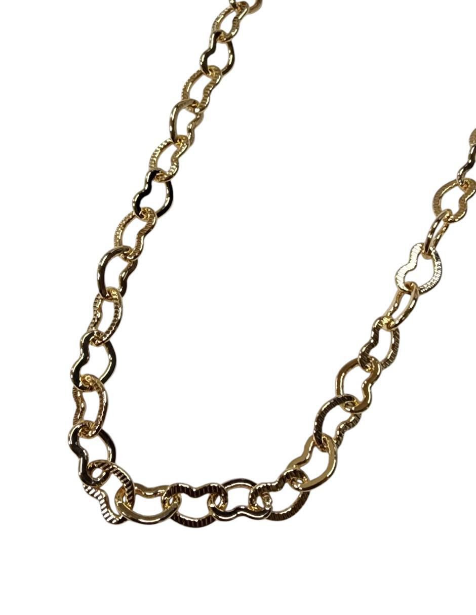 Collar de corazón Amor de oro laminado 14 K 3
