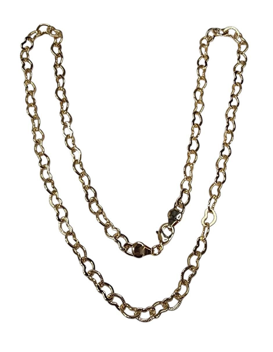 Collar de corazón Amor de oro laminado 14 K 4