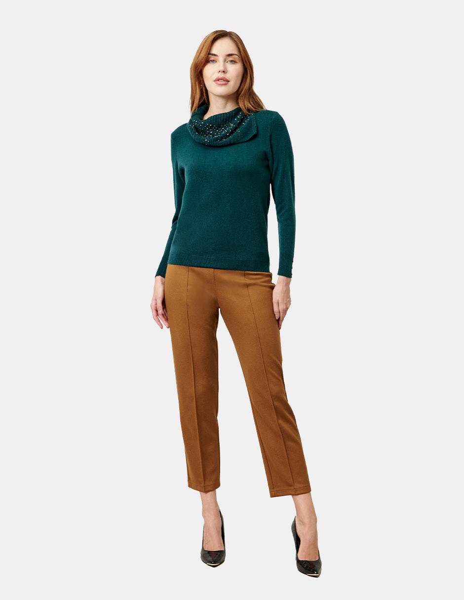 Suéter cuello asimétrico para mujer 2