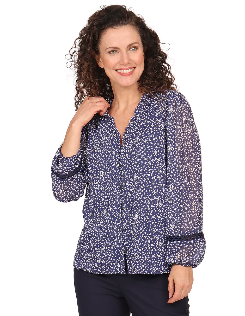 Blusa manga larga para mujer