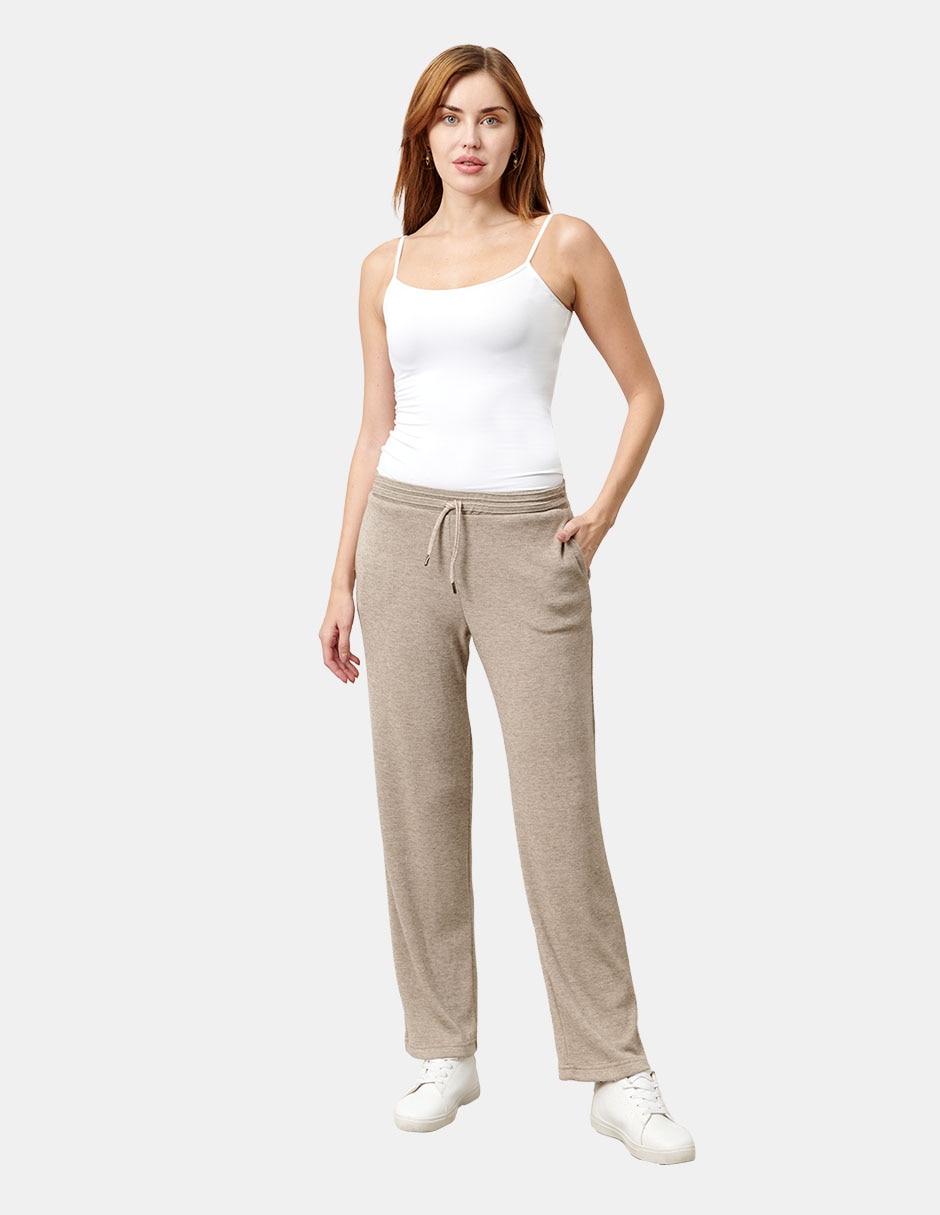 Pants regular con jareta para mujer 2