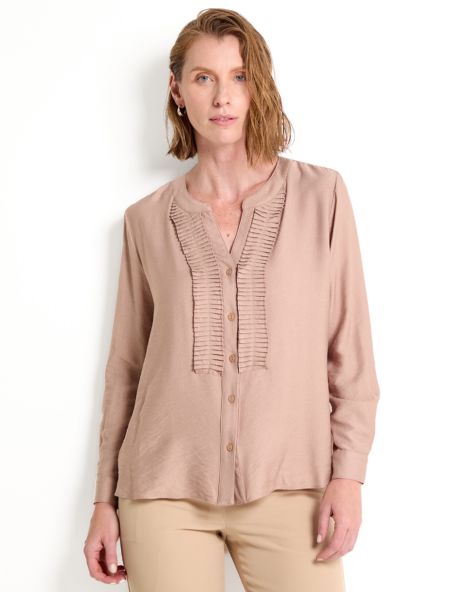 Blusa manga larga para mujer