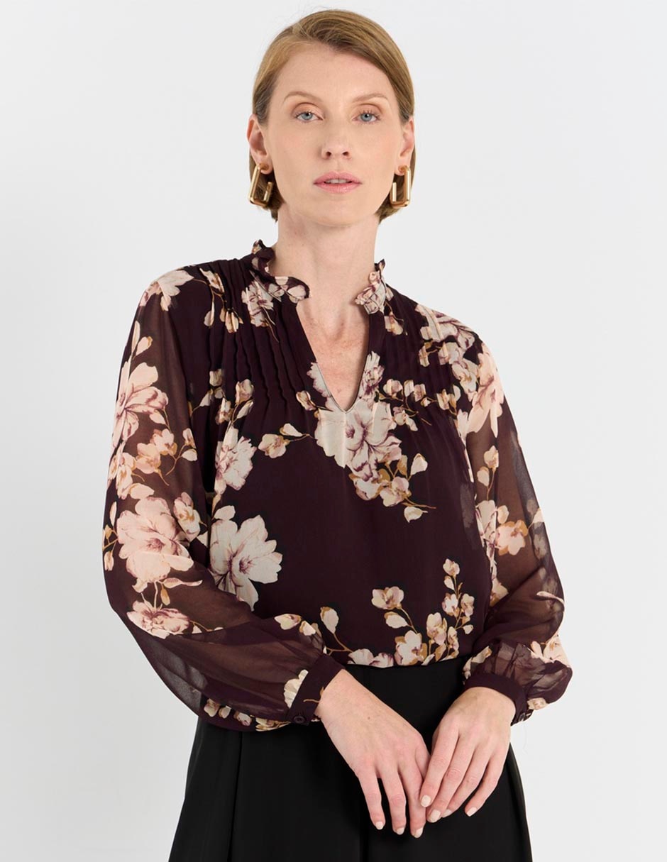 Blusa manga larga para mujer