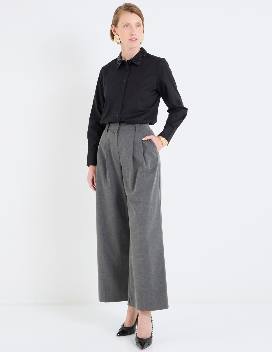 Blusa camisera manga larga para mujer 3