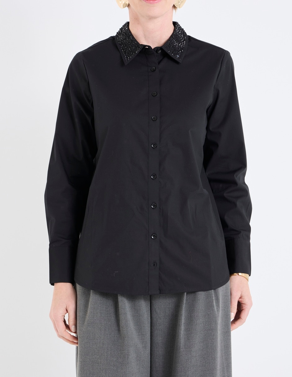 Blusa camisera manga larga para mujer 5