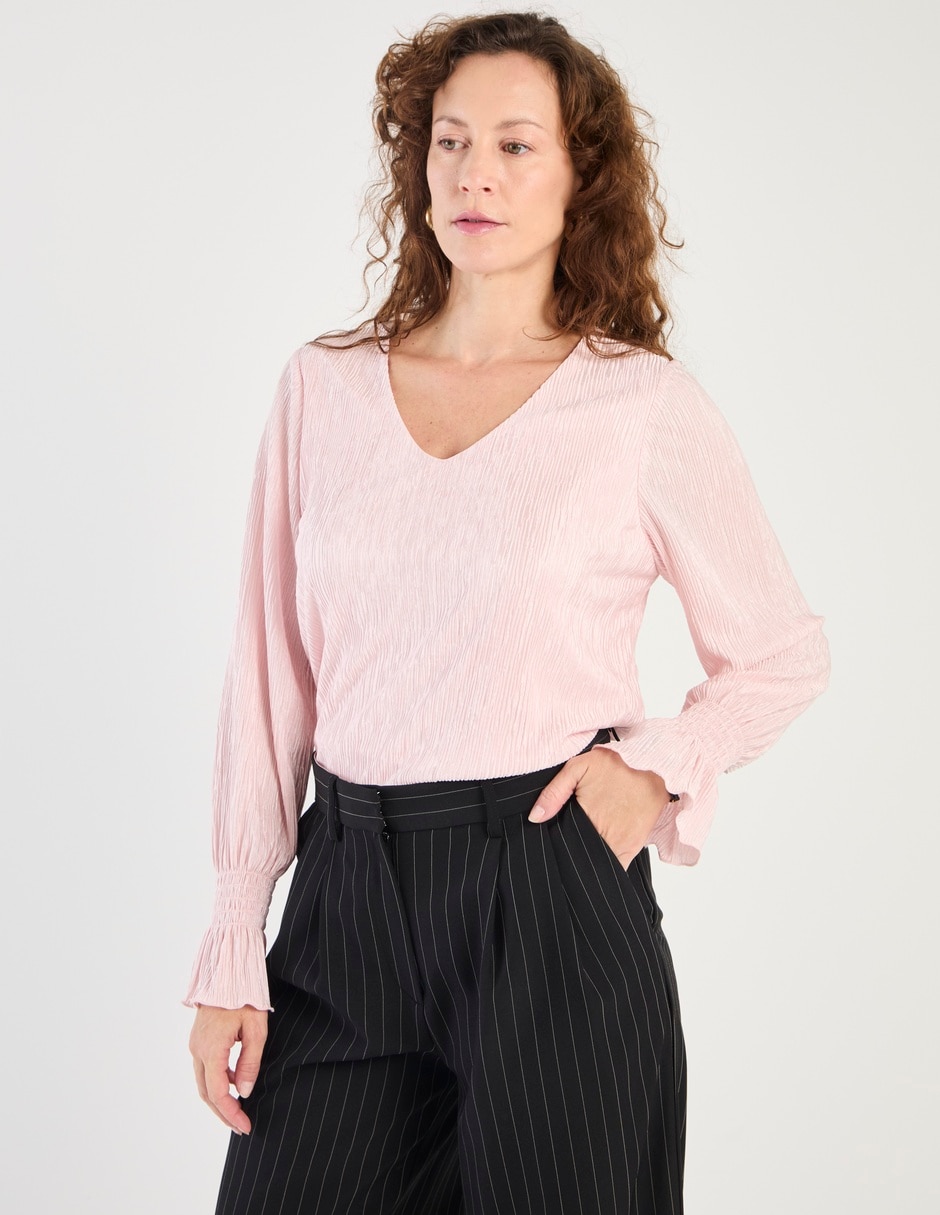 Blusa manga larga para mujer