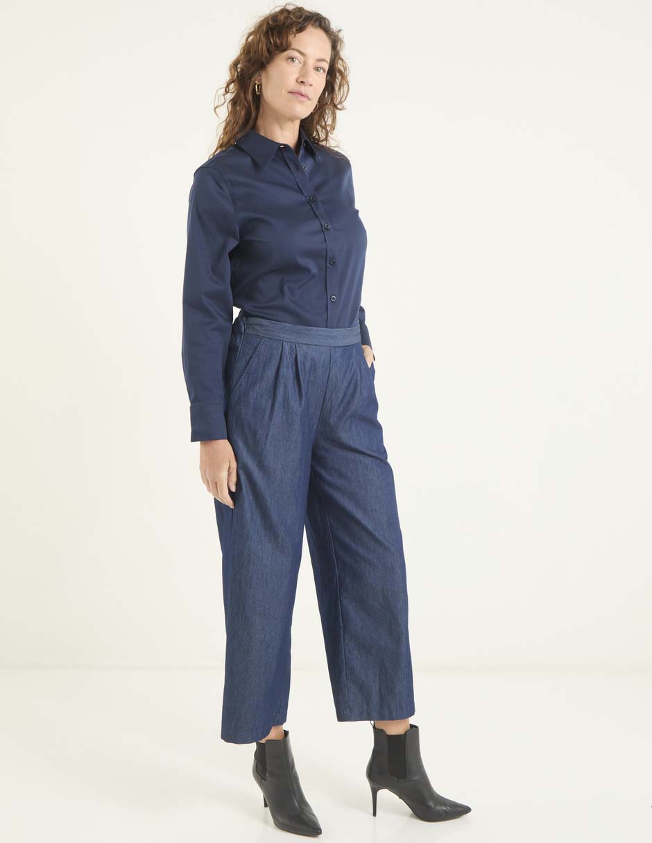 Blusa camisera manga larga para mujer 3