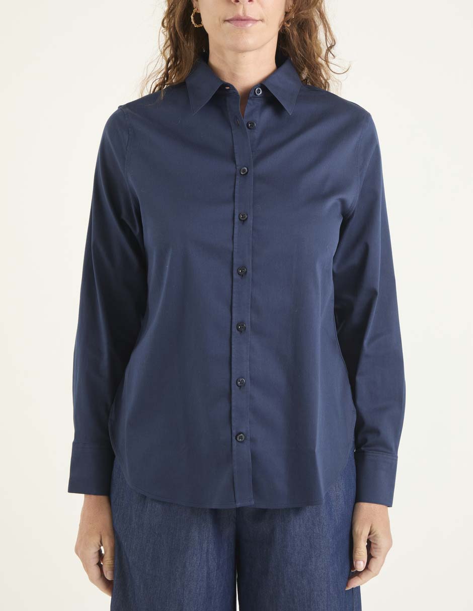 Blusa camisera manga larga para mujer 5
