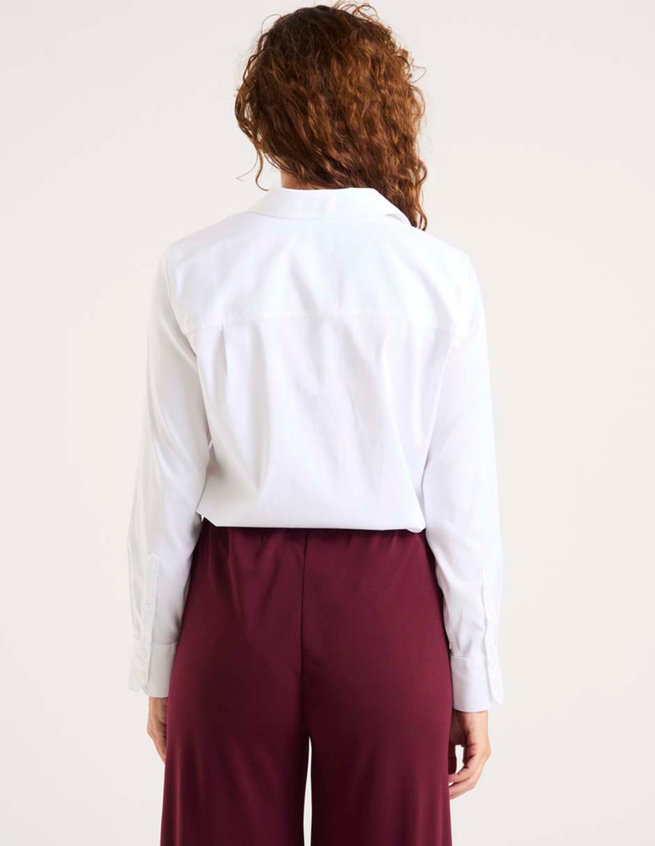 Blusa camisera manga larga para mujer 2