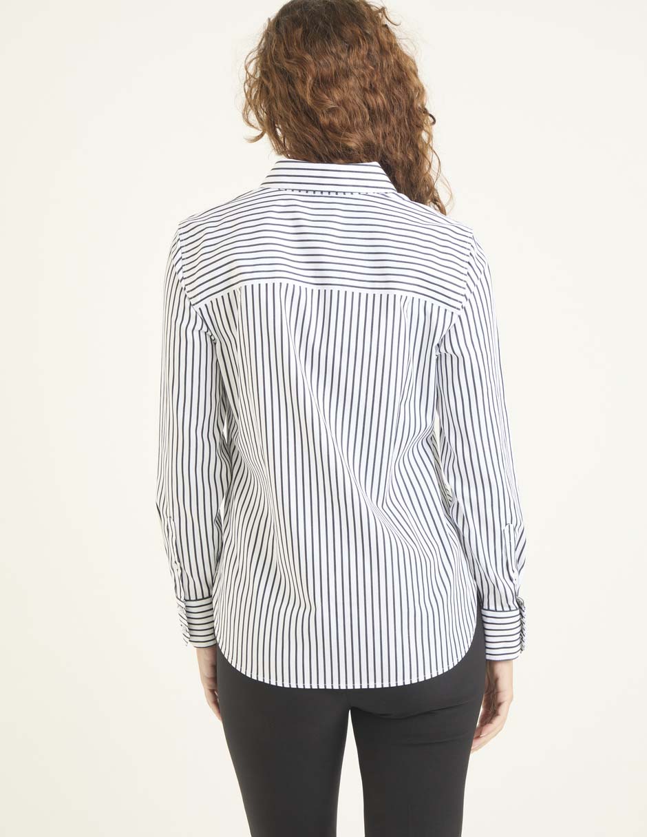 Blusa camisera manga larga para mujer 2
