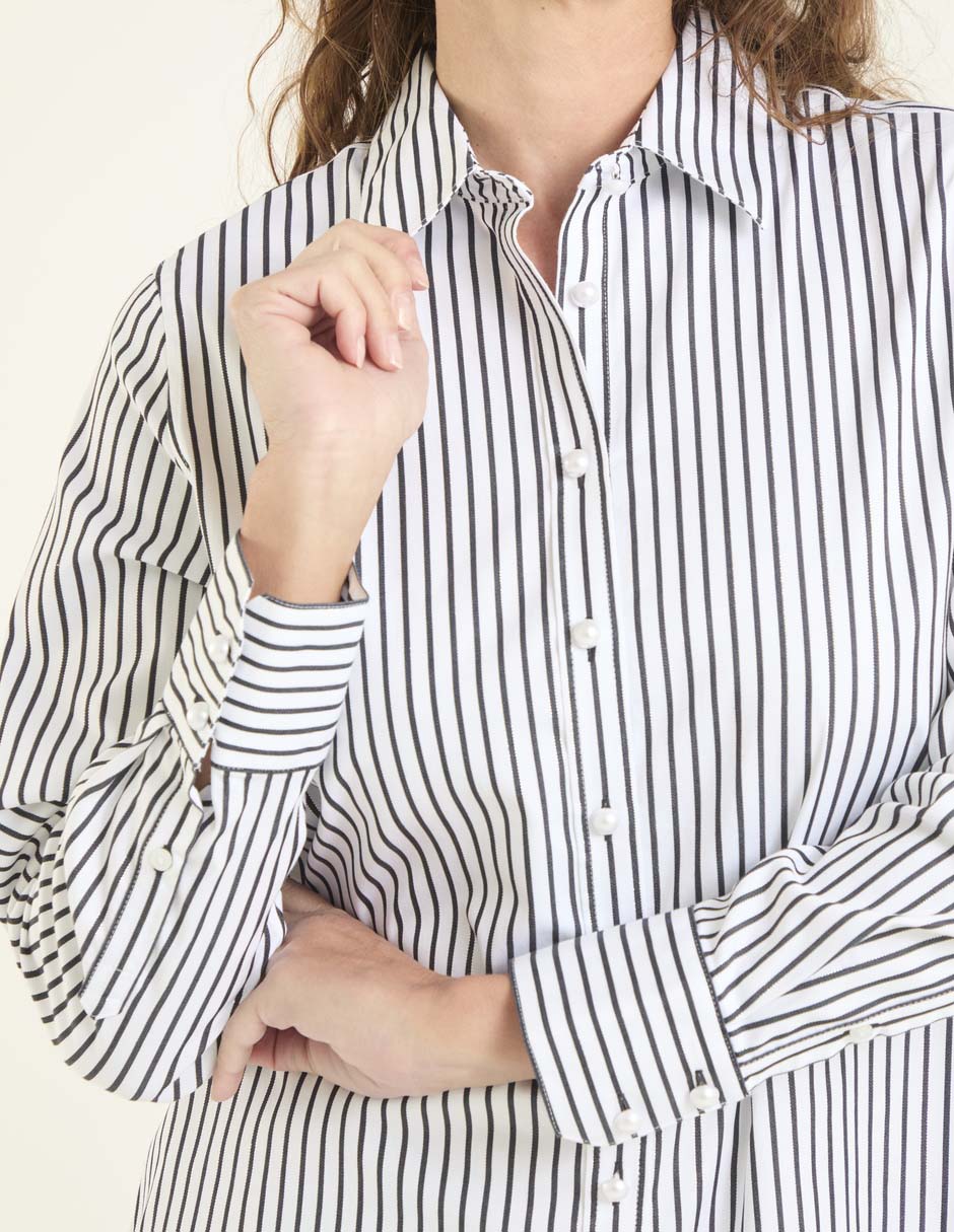 Blusa camisera manga larga para mujer 4