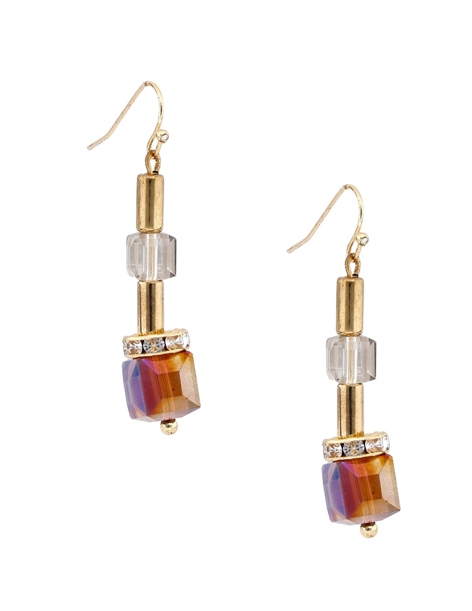 Aretes largos con acabado brillante 3