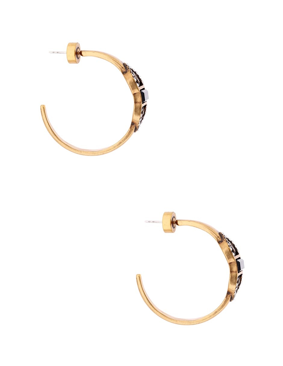 Aretes de aro ciruculares con acabado pavé 3