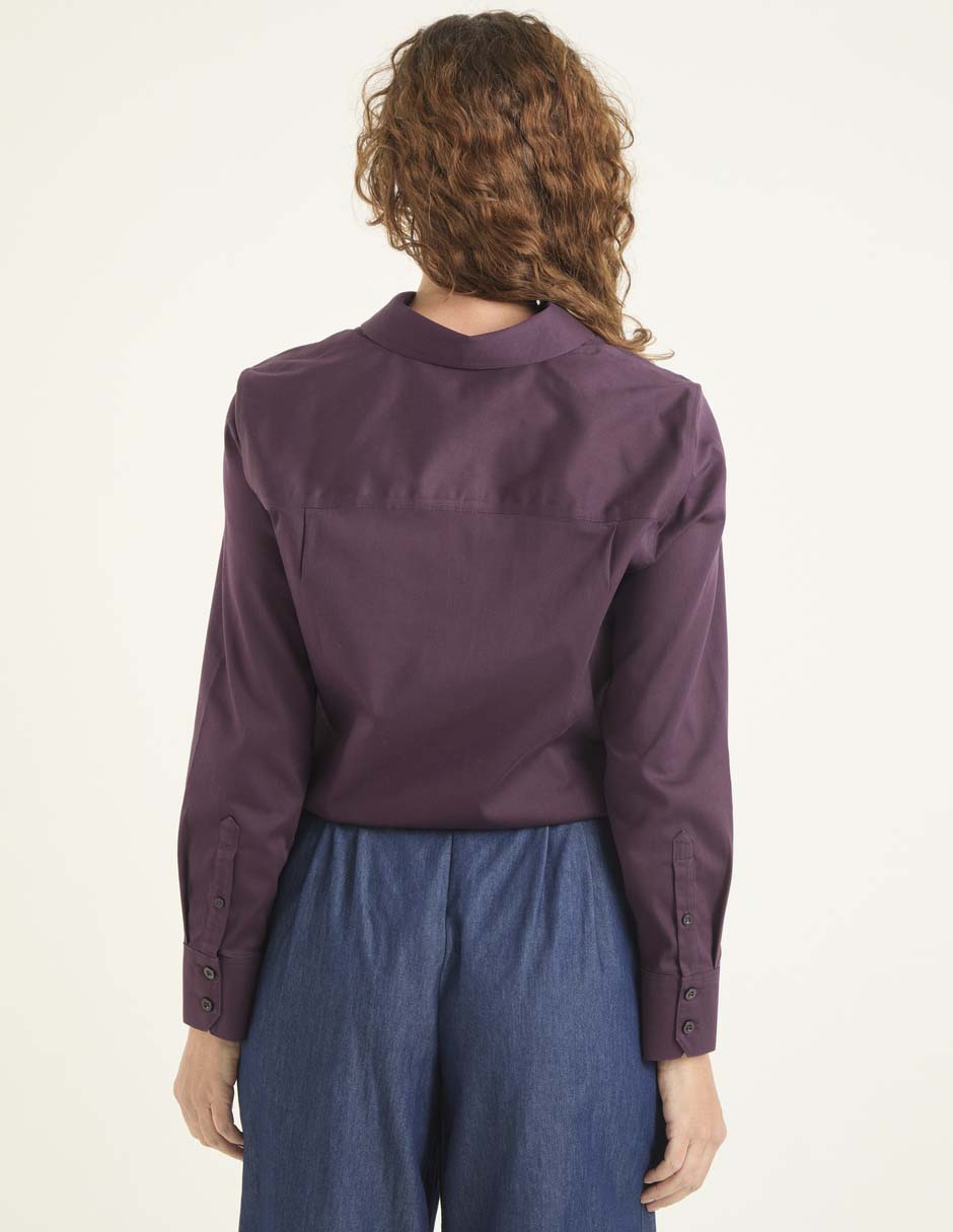 Blusa camisera manga larga para mujer 2