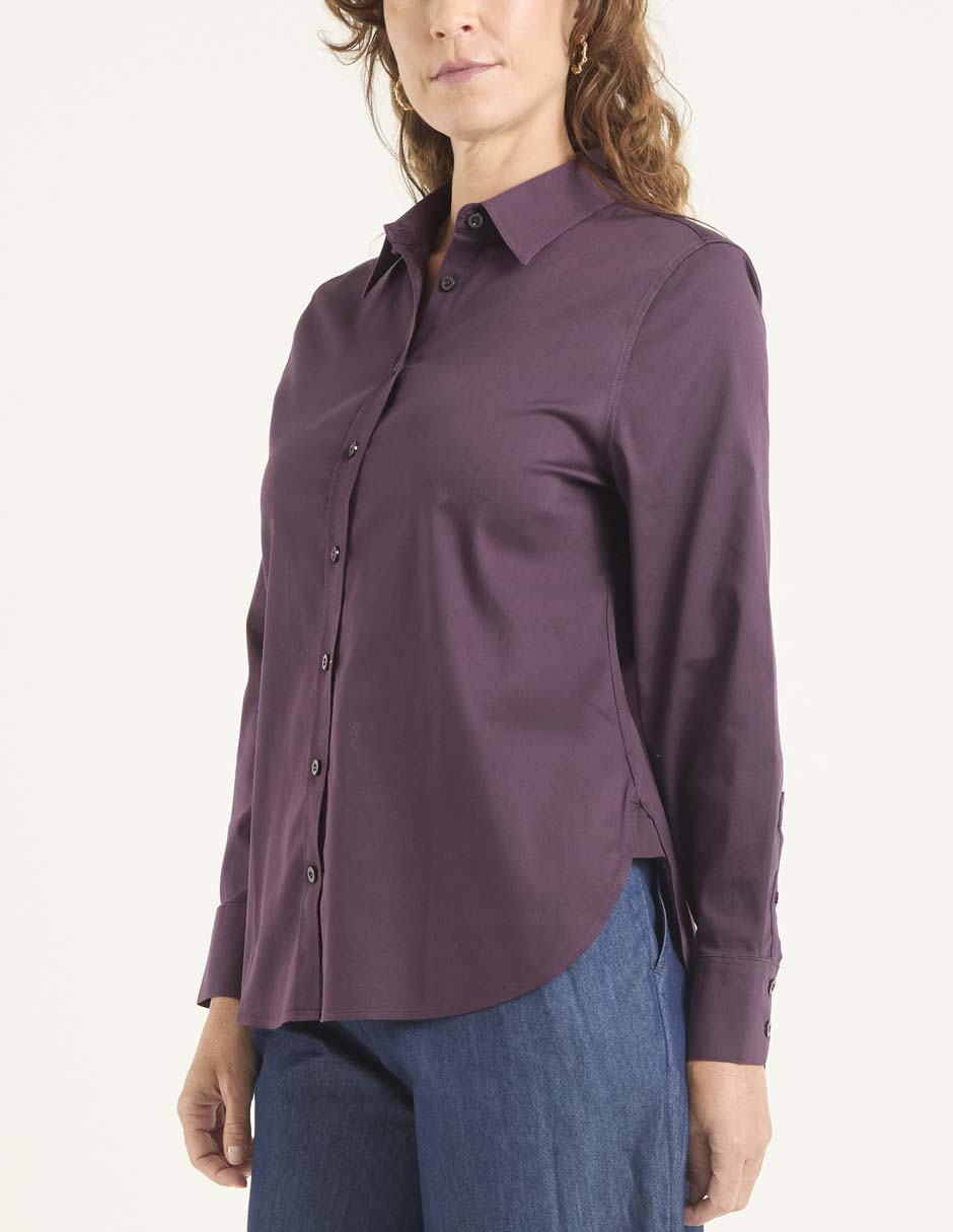 Blusa camisera manga larga para mujer 5
