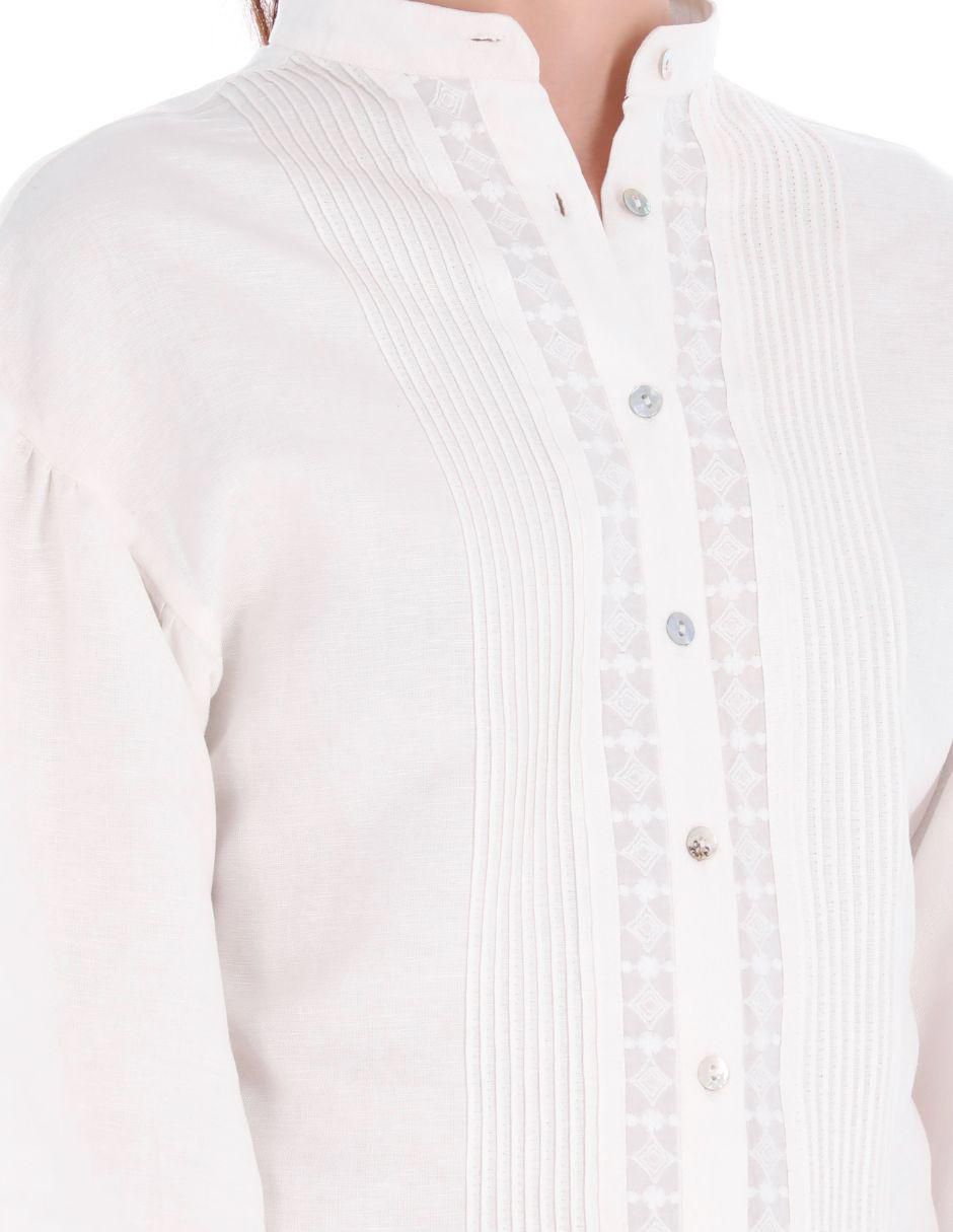 Blusa camisera manga larga para mujer 2