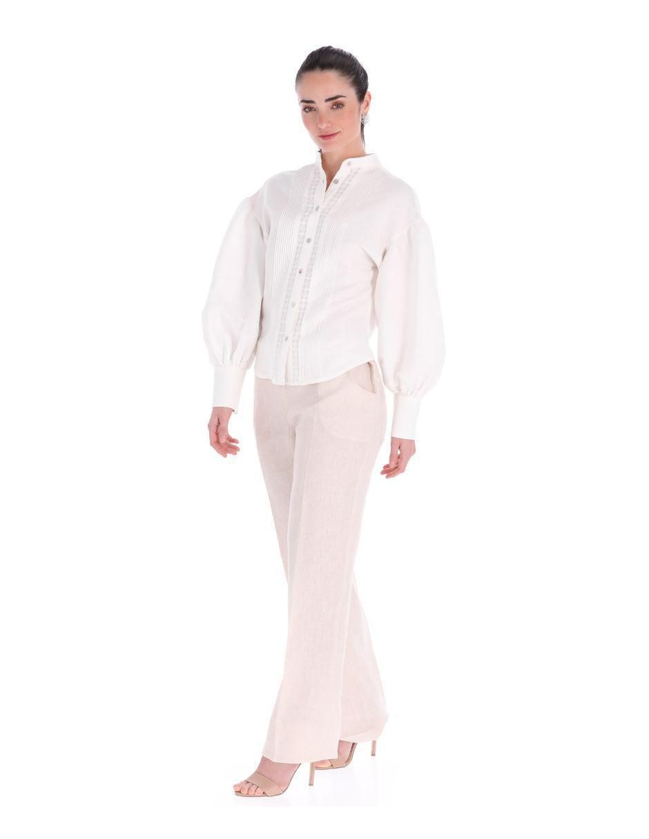 Blusa camisera manga larga para mujer 5