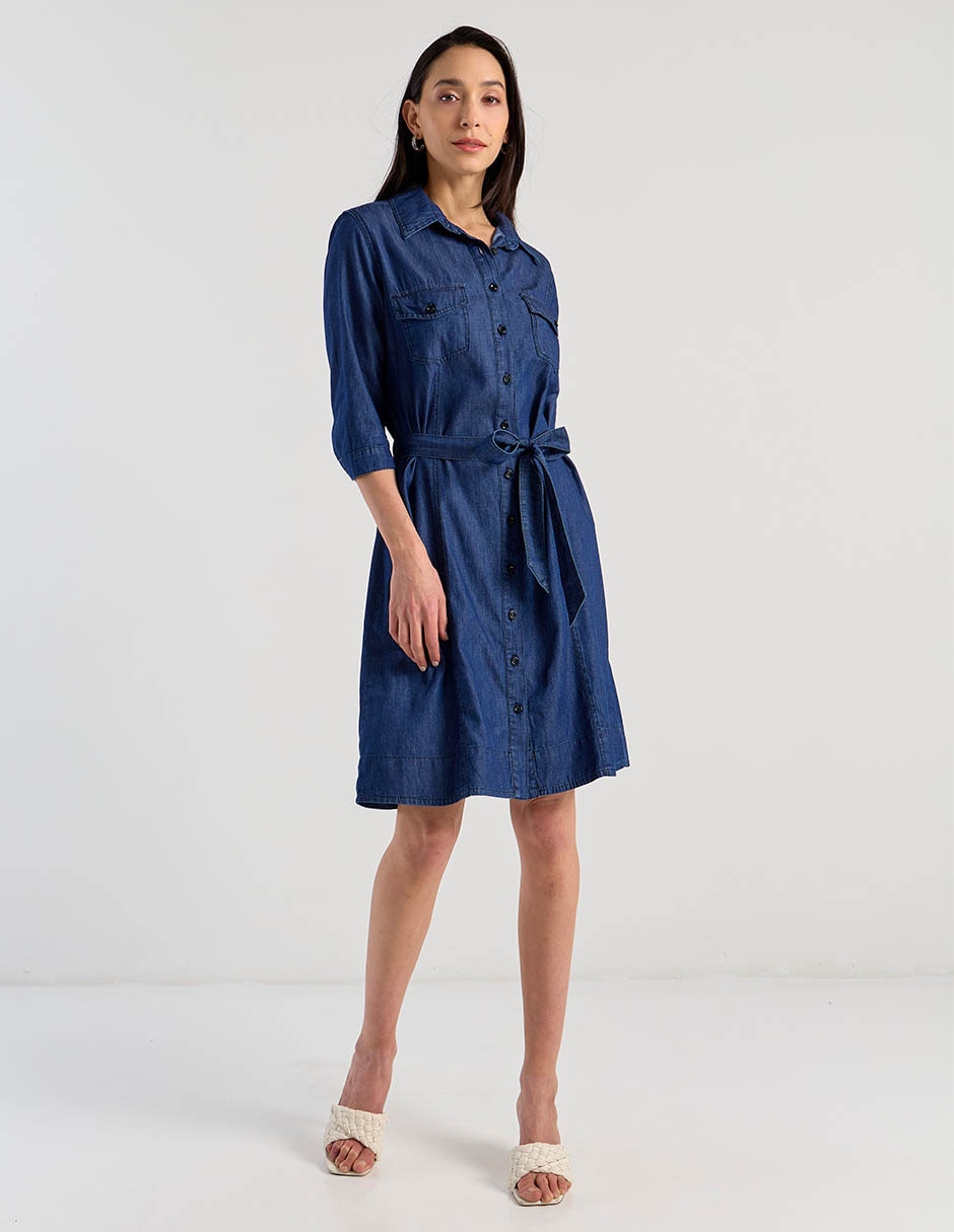Vestido a la rodilla casual para mujer 2