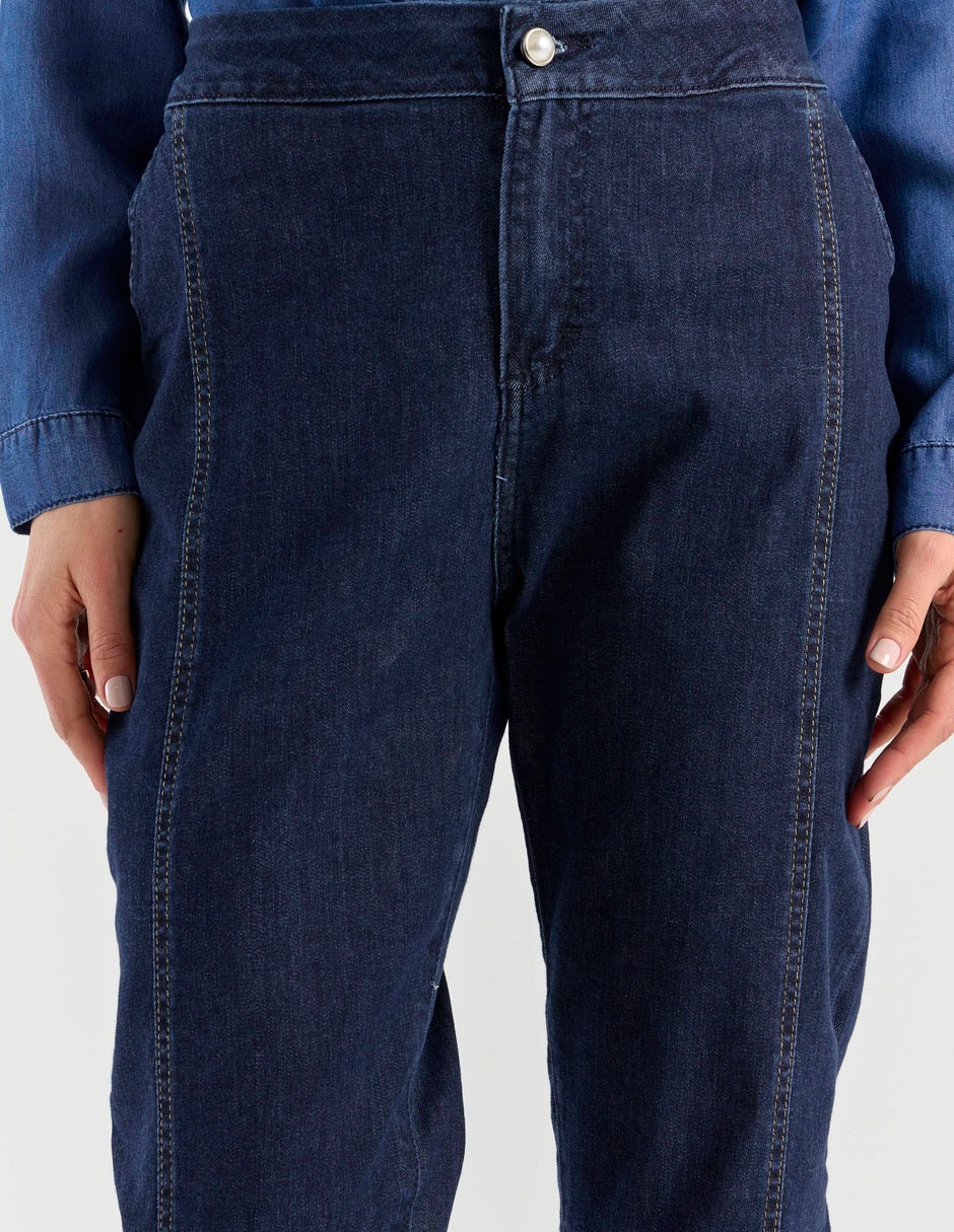 Jeans straight a la cintura para mujer 5