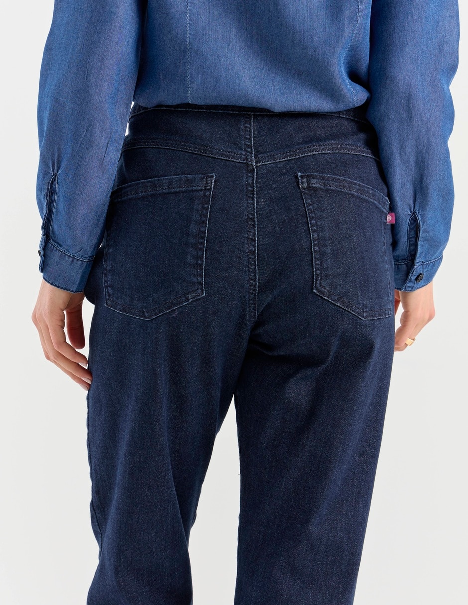Jeans straight a la cintura para mujer 6