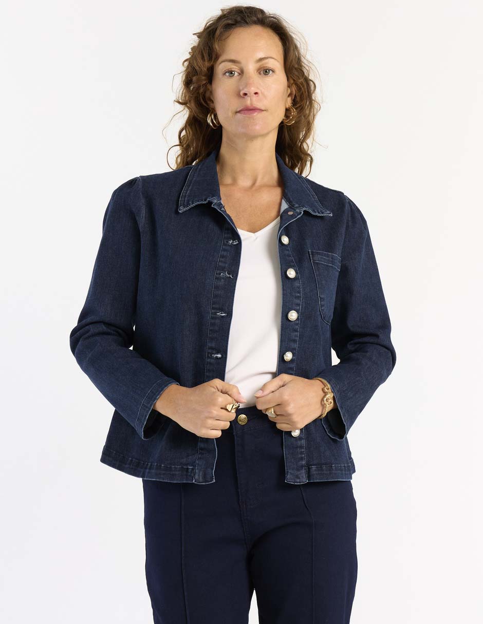 Chamarra de mezclilla para mujer