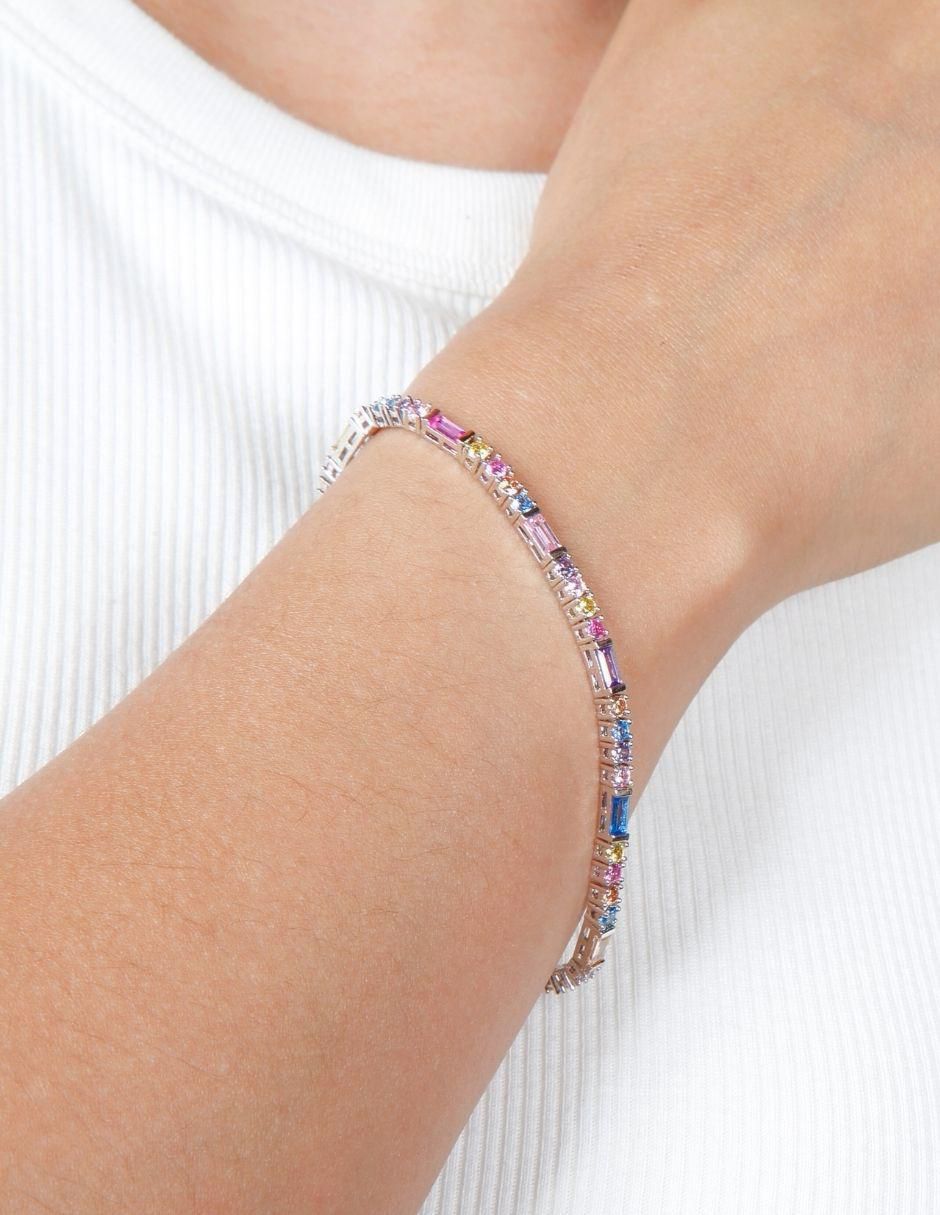 Pulsera Élurea con acabado baño rodio 5
