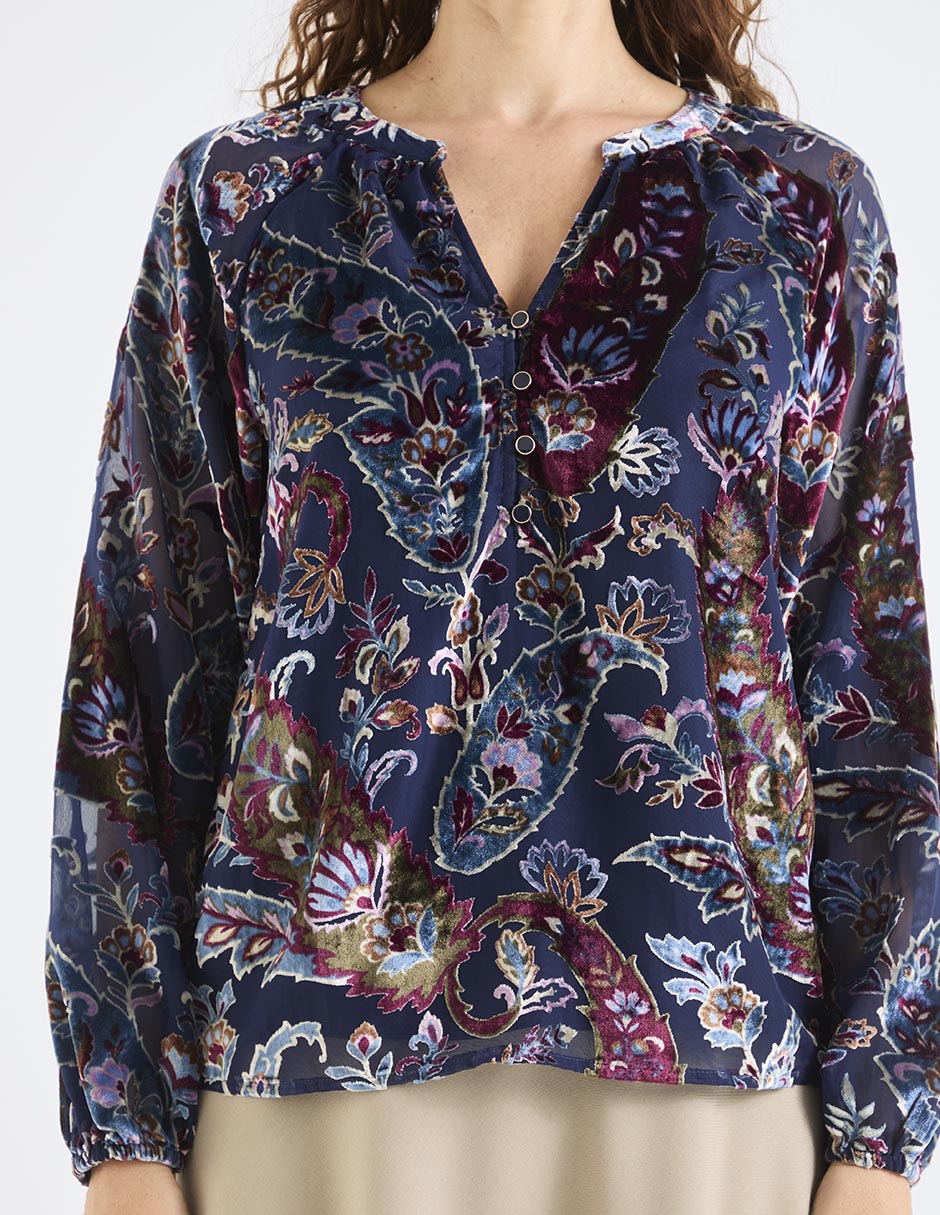 Blusa camisera manga larga para mujer 5