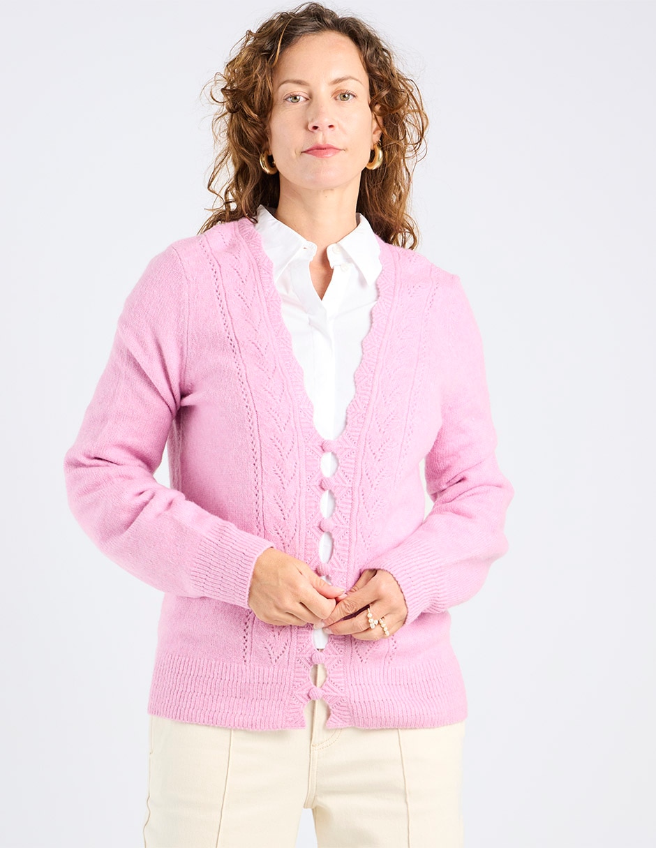 Suéter cuello V para mjuer