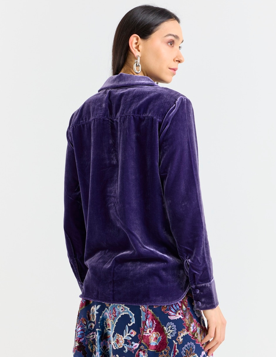 Blusa camisera manga larga para mujer 2