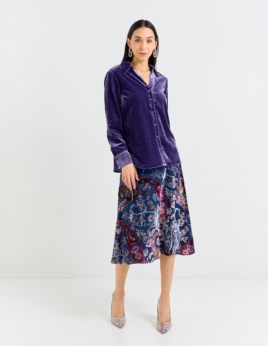 Blusa camisera manga larga para mujer 3