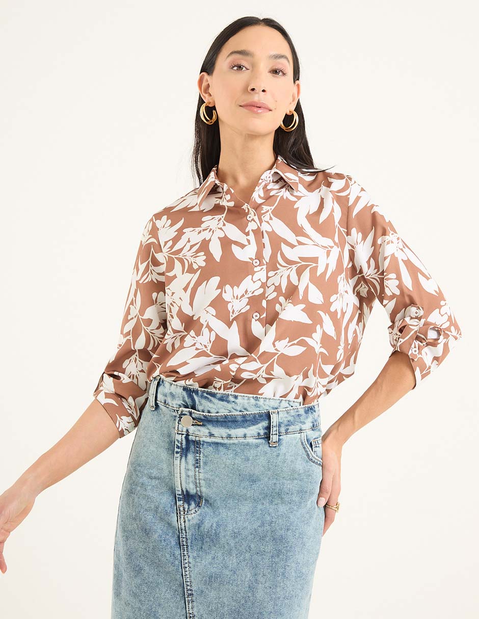 Blusa manga 3/4 para mujer Blusa manga 3/4 para mujer