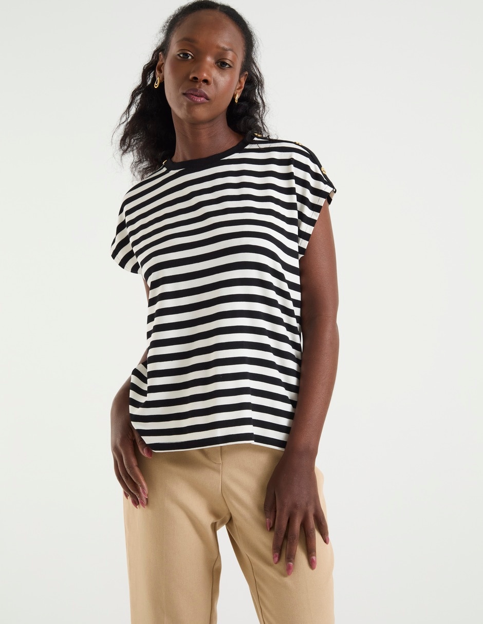 Blusa manga corta para mujer