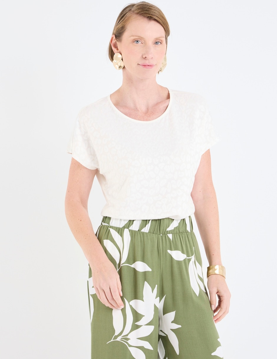 Blusa manga corta para mujer