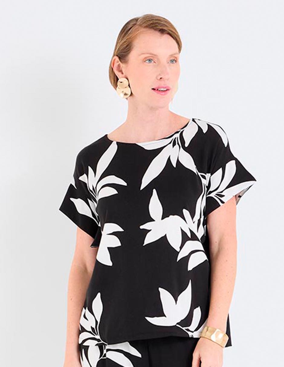 Blusa manga corta para mujer