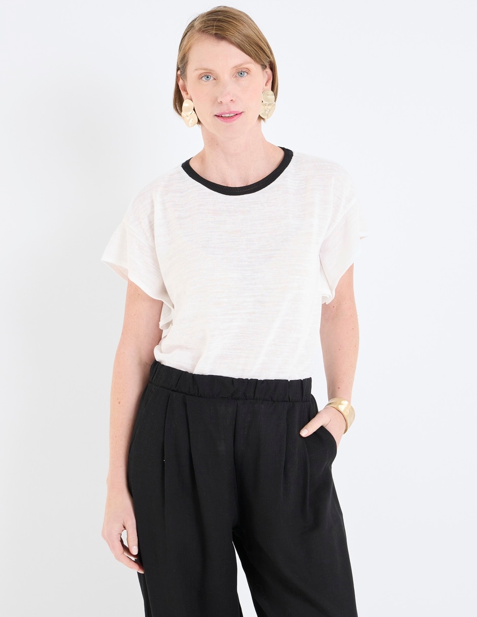 Blusa manga corta para mujer