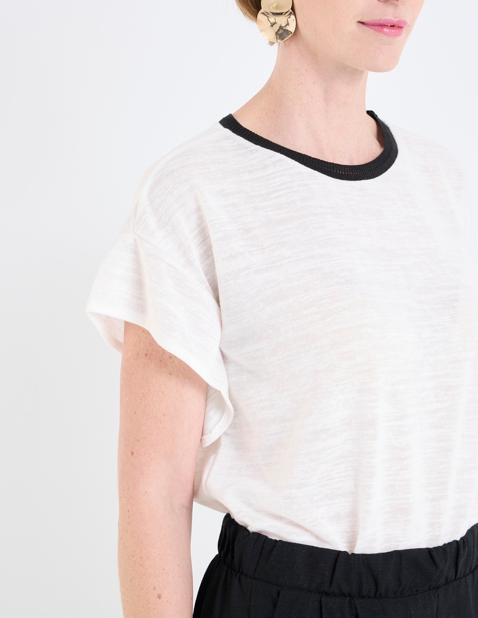 Blusa manga corta para mujer 4