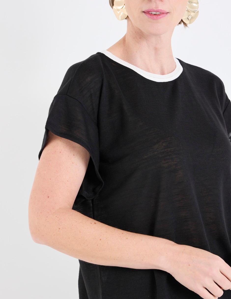 Blusa Damaia Atelier manga corta para mujer