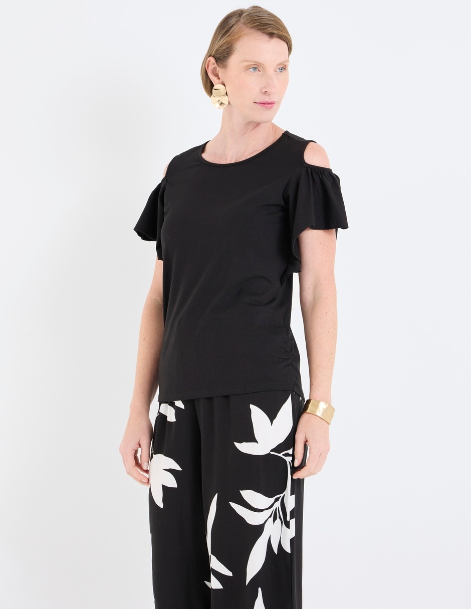 Blusa manga corta para mujer